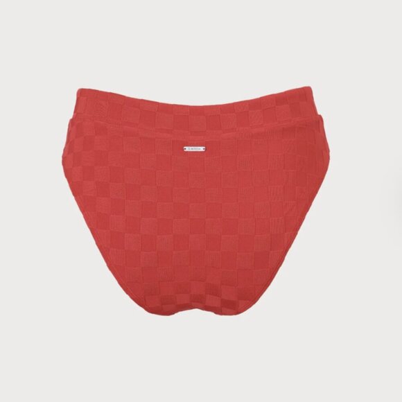 Berlook Red Plaid Jacquard Bikini Bottom ONLY 46 - Picture 7 of 9